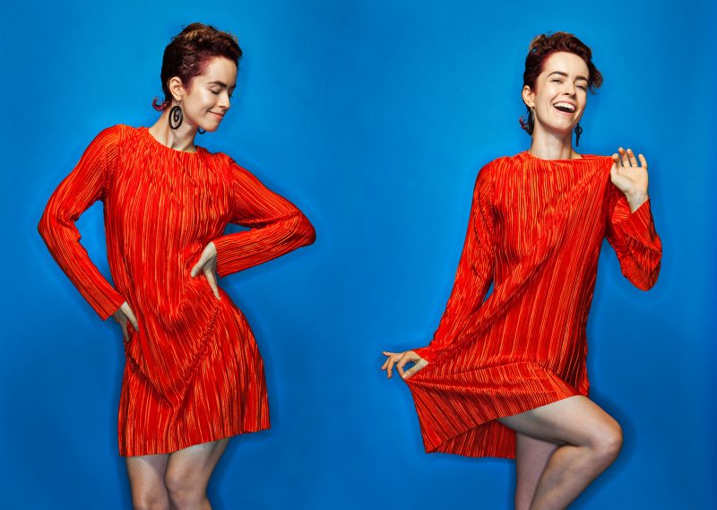 Sasha-Voyt-Fashion-Woman-Orange-Dress-Conceptual-Portrait