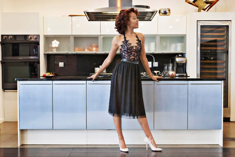 SydneyAlise-Conceptual-Beauty-Woman-Cardshark-Blackdress-Kitchen-Dancer