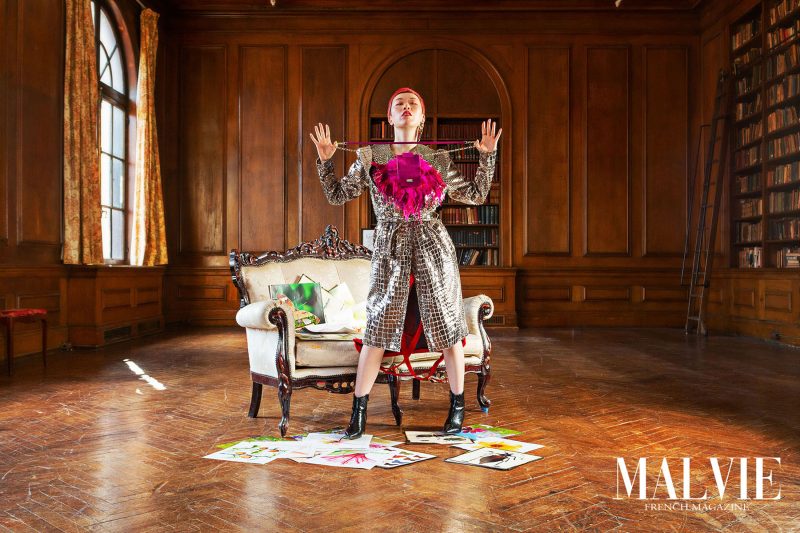 Dancer SunKim wearing dress by Oxygene us, Jacket by Antonia nae