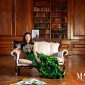 Performer Ashley Matthews wearing Earth Velvet dress by Nazarene Amictus